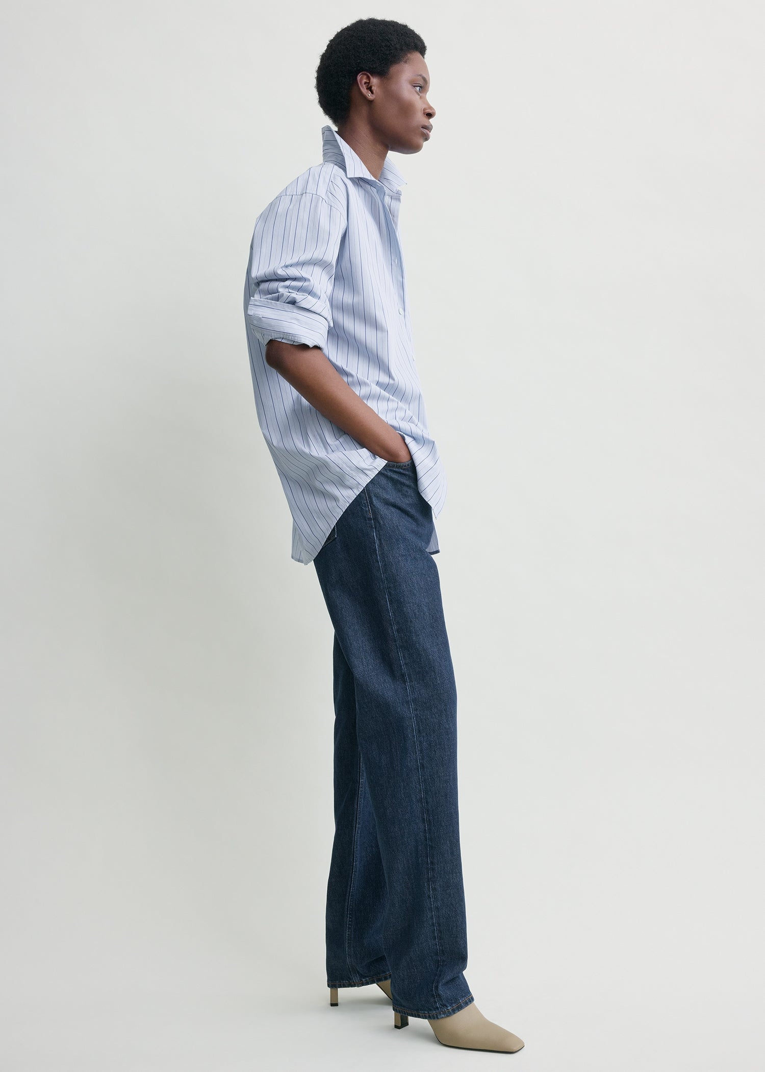 Classic stripe shirt ice/azure