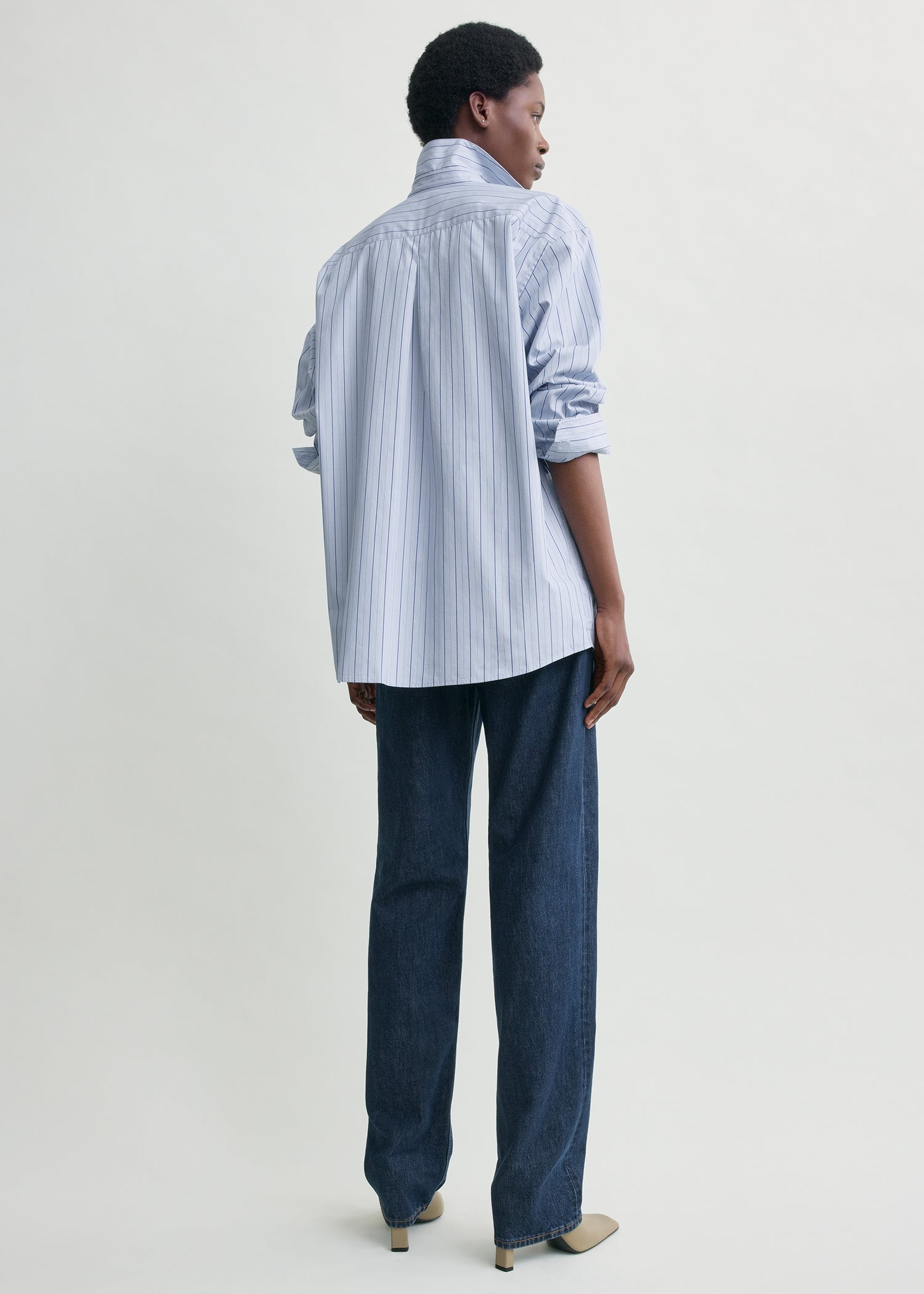 Classic stripe shirt ice/azure