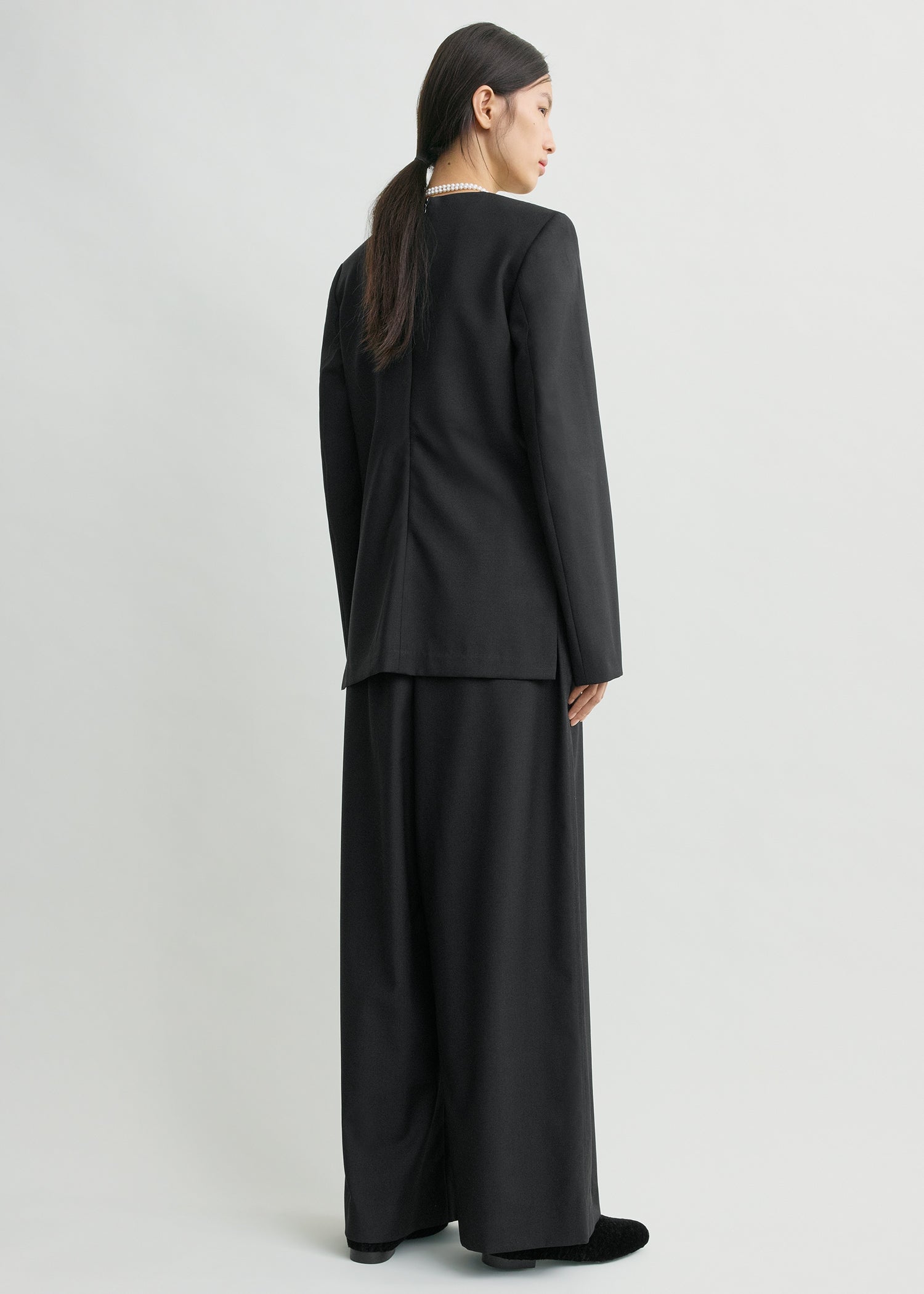 Tailored dinner blouse black