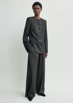 Tailored dinner blouse charcoal
