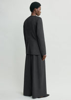 Tailored dinner blouse charcoal