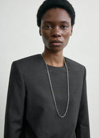 Tailored dinner blouse charcoal