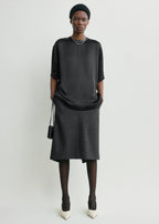 Satin tee black