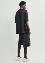 Satin tee black