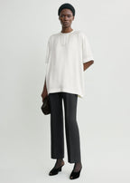 Satin tee white