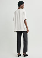 Satin tee white