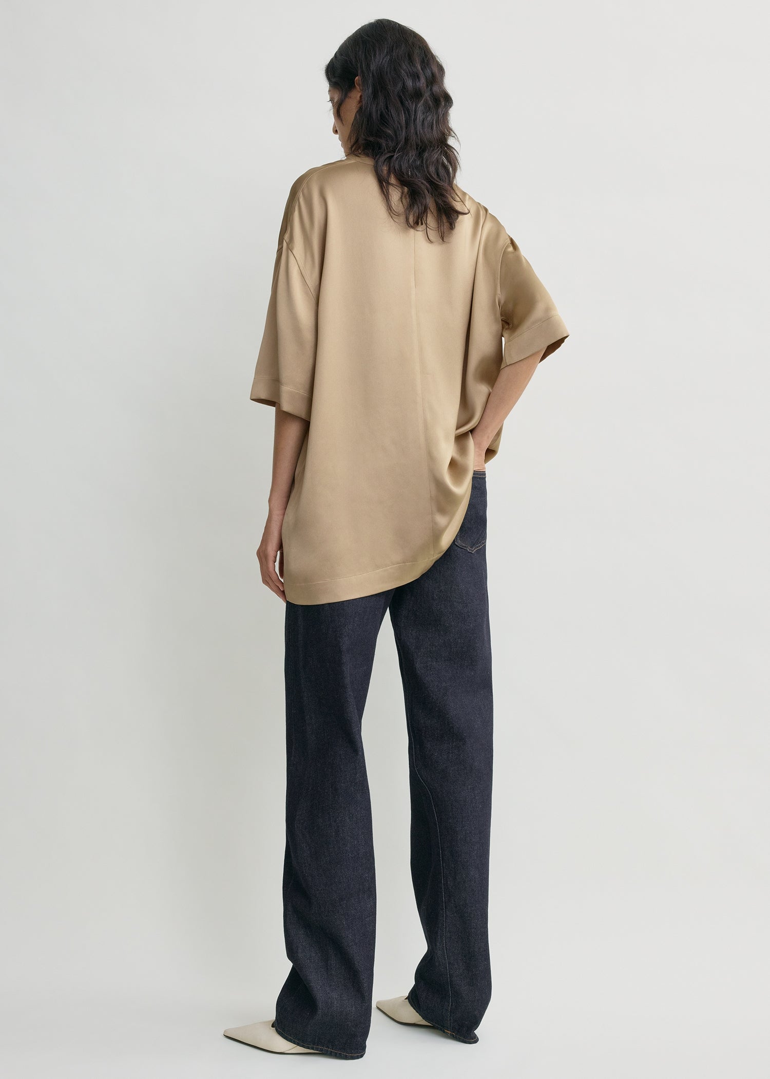 Satin tee latte
