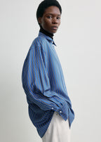 Oversized striped shirt blue/navy