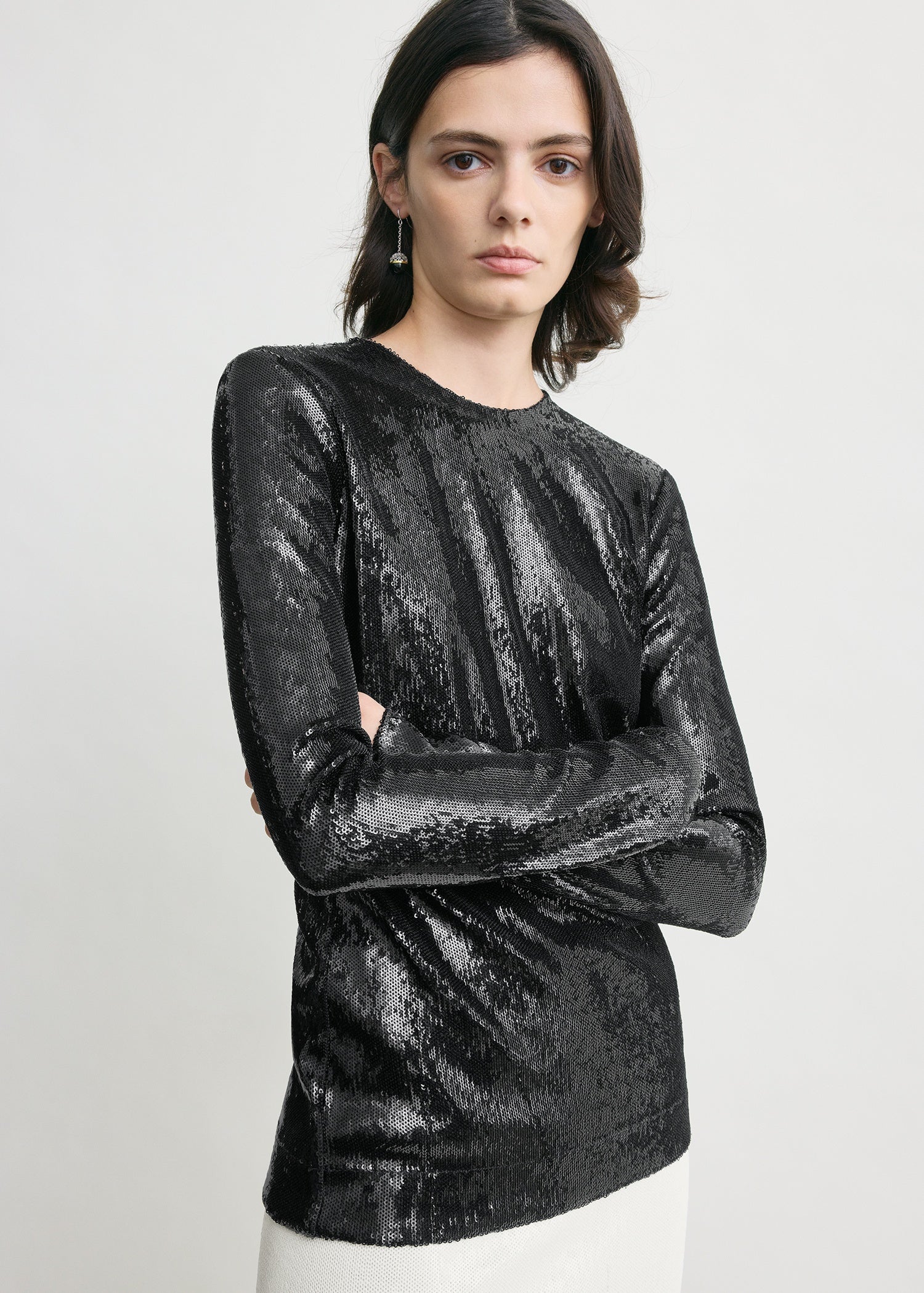 Sequin top black
