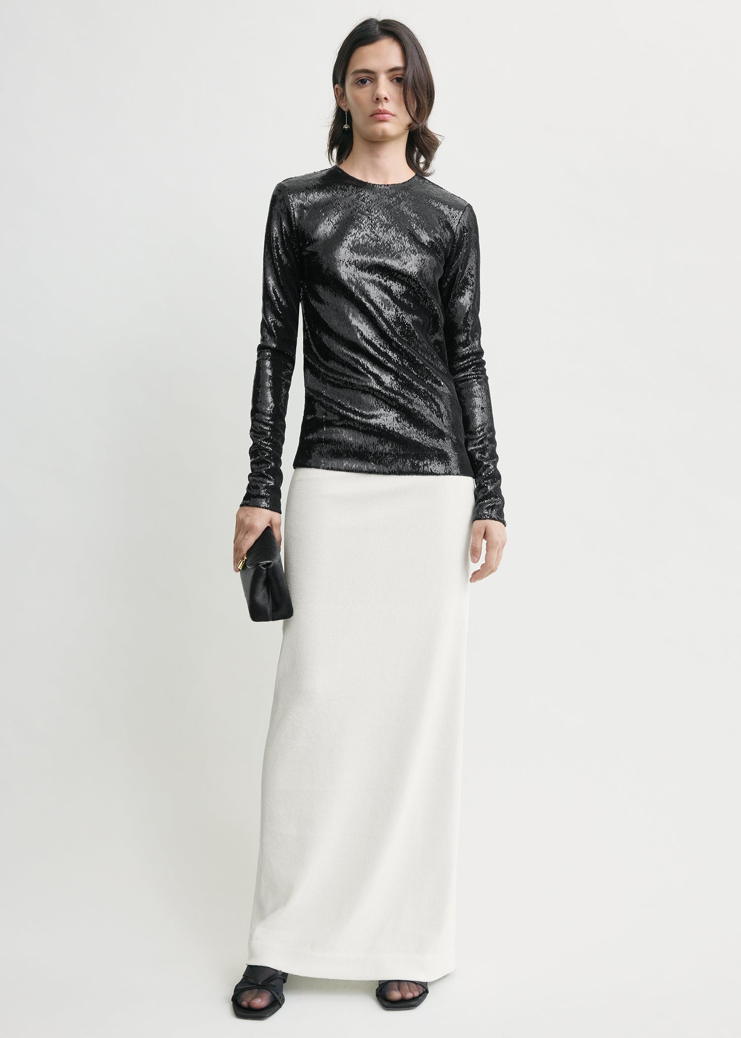 Sequin top black