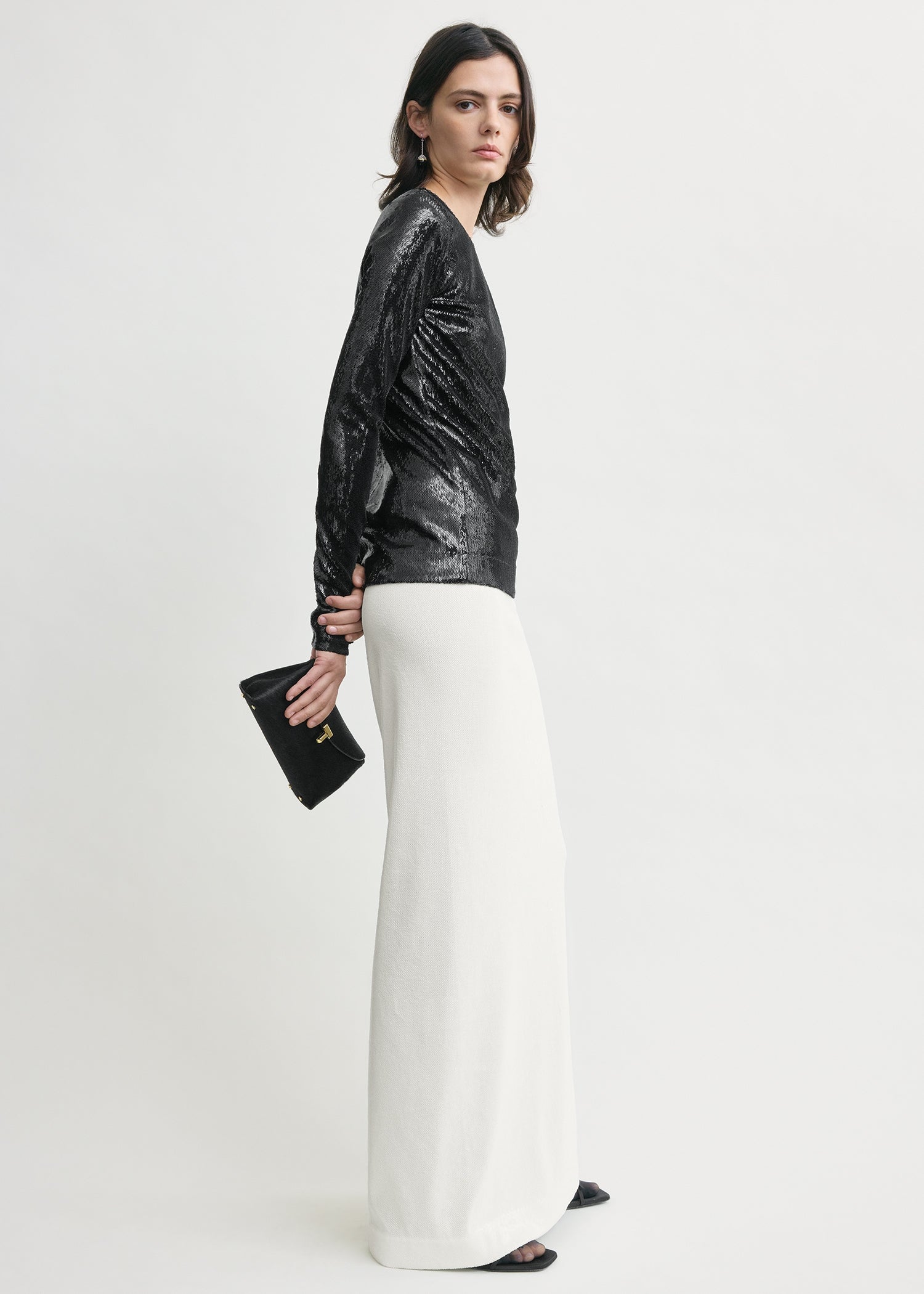 Sequin top black
