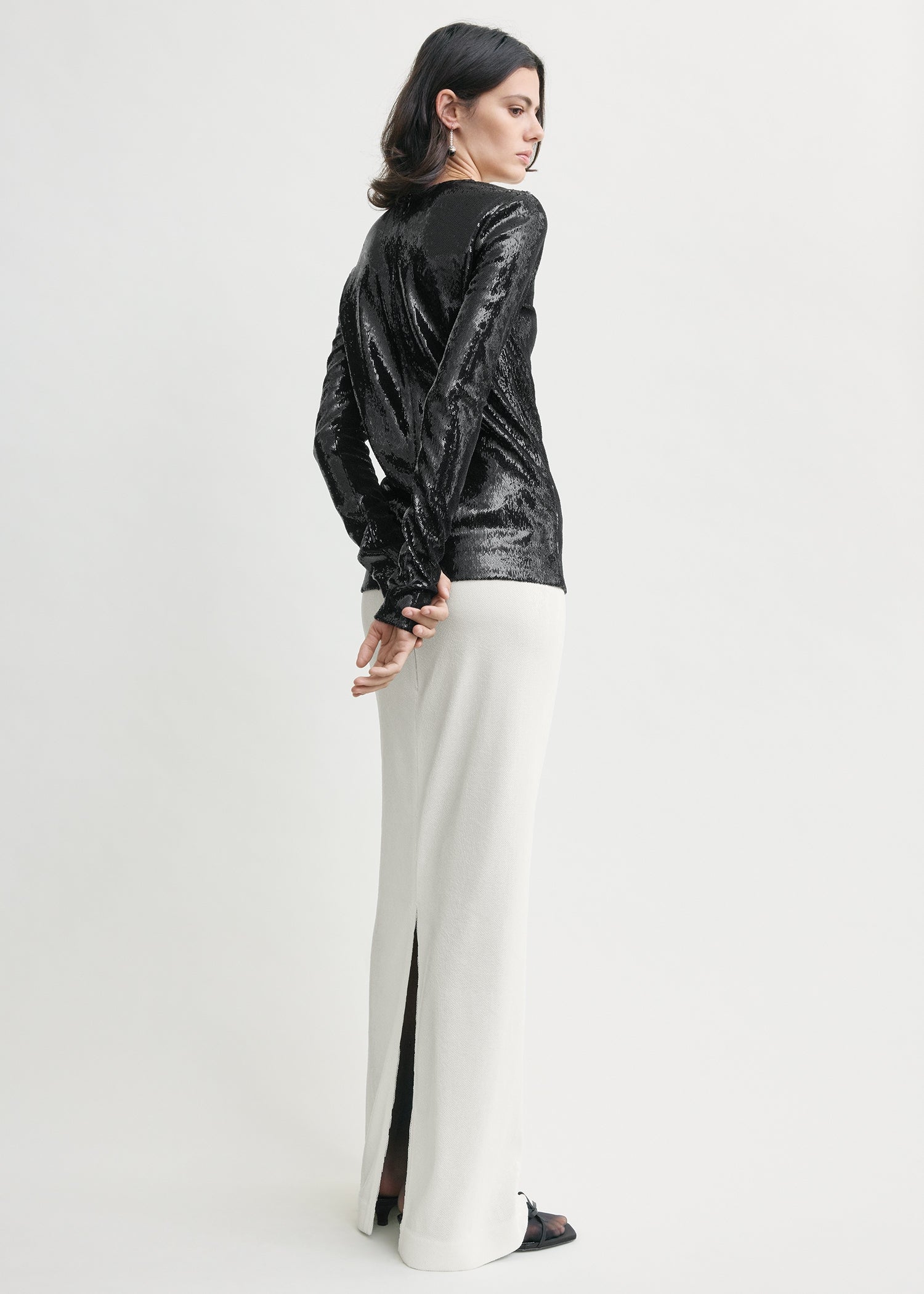 Sequin top black