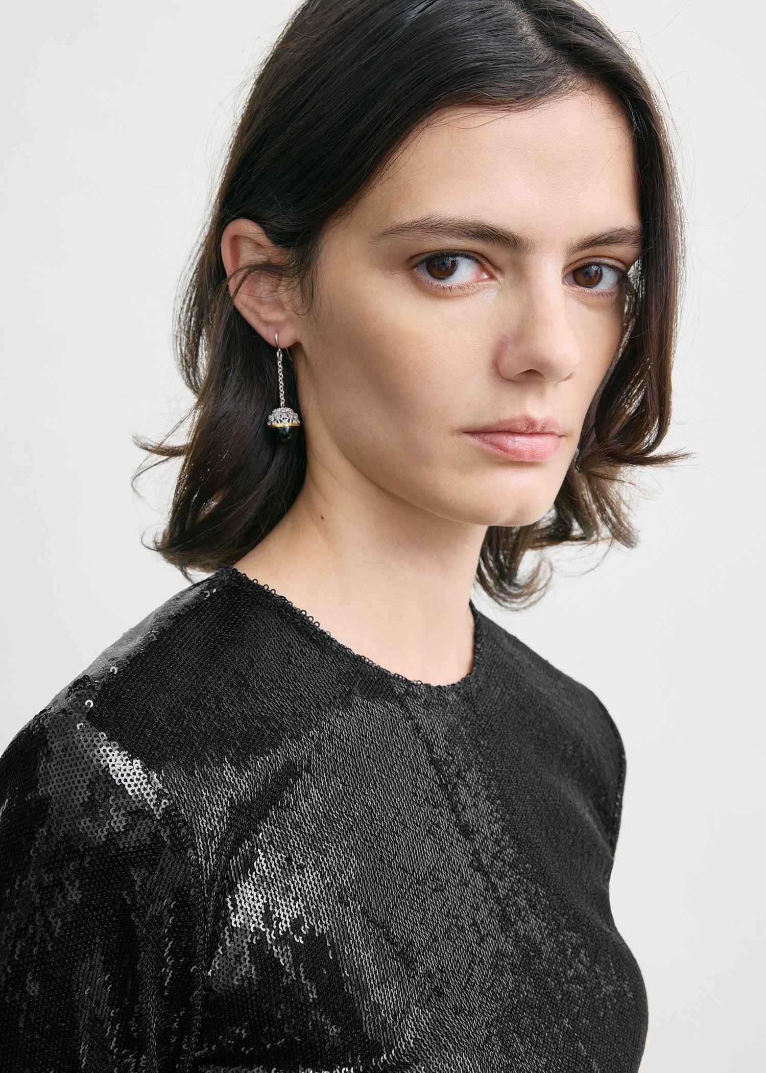 Sequin top black – TOTEME