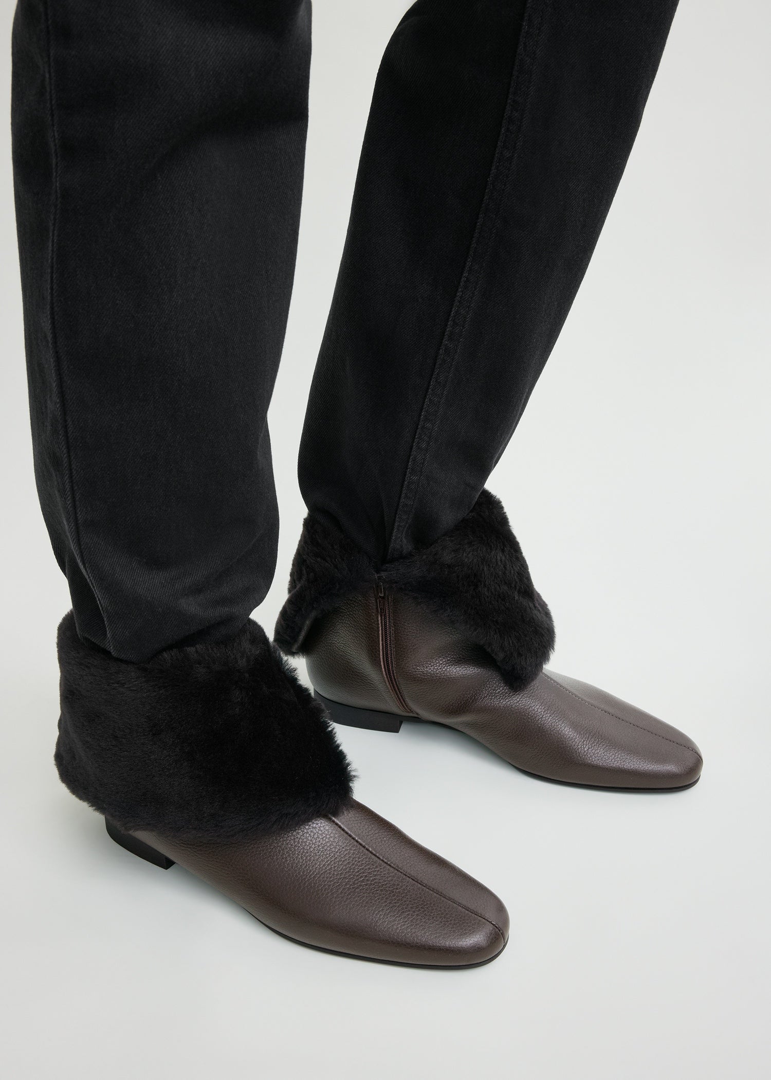 Downtown shearling boots brown