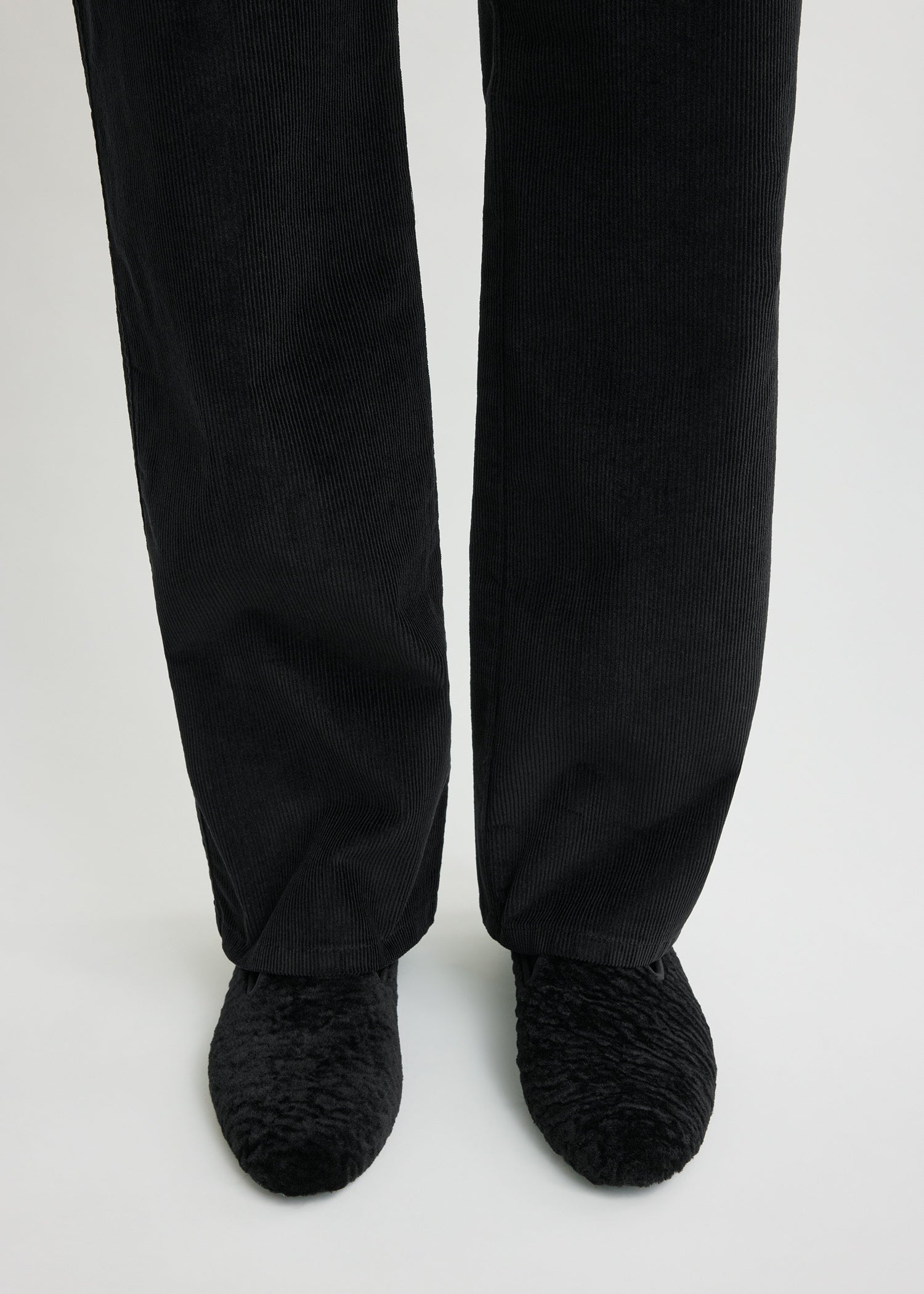 Shearling loafers black