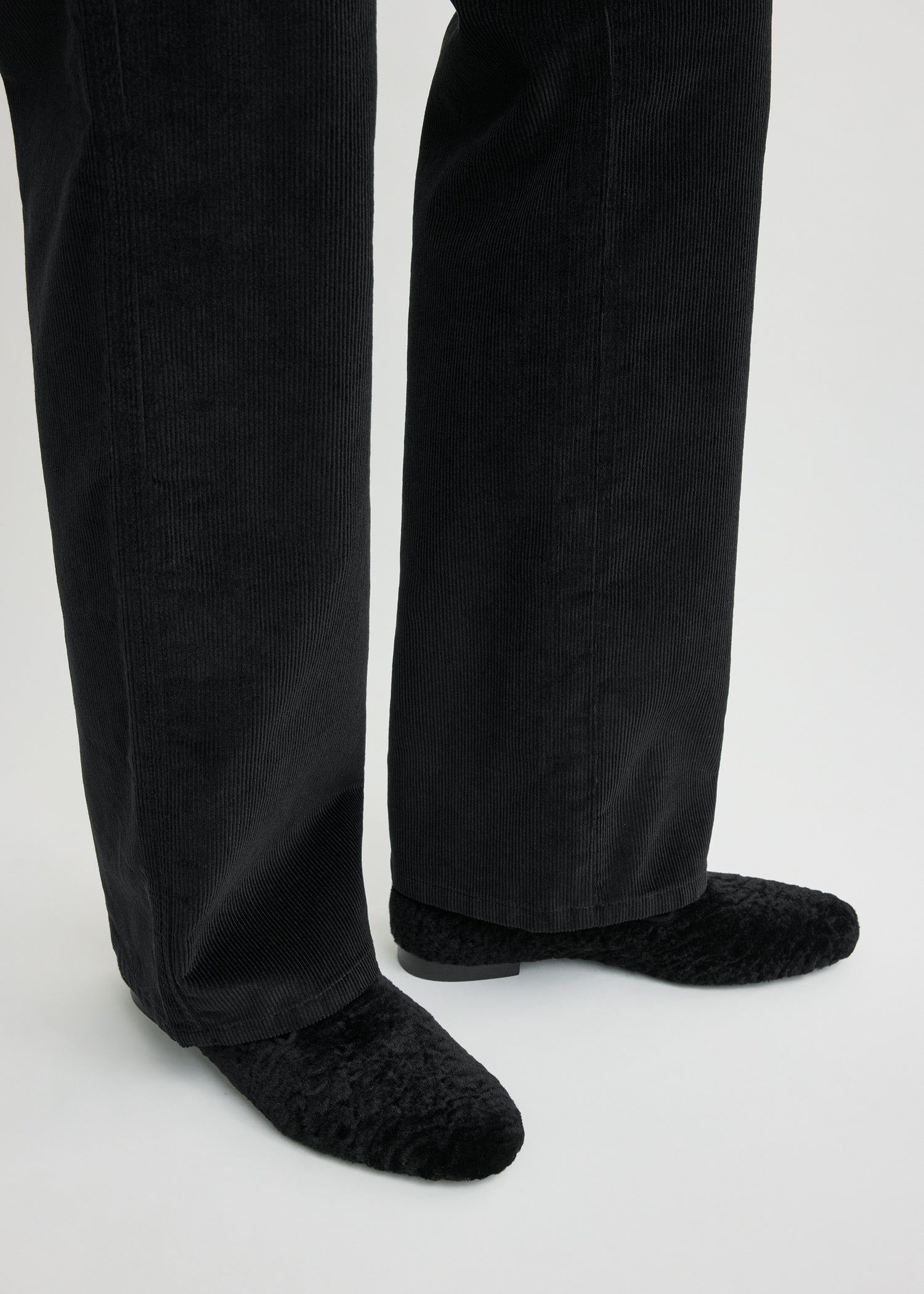 Shearling loafers black