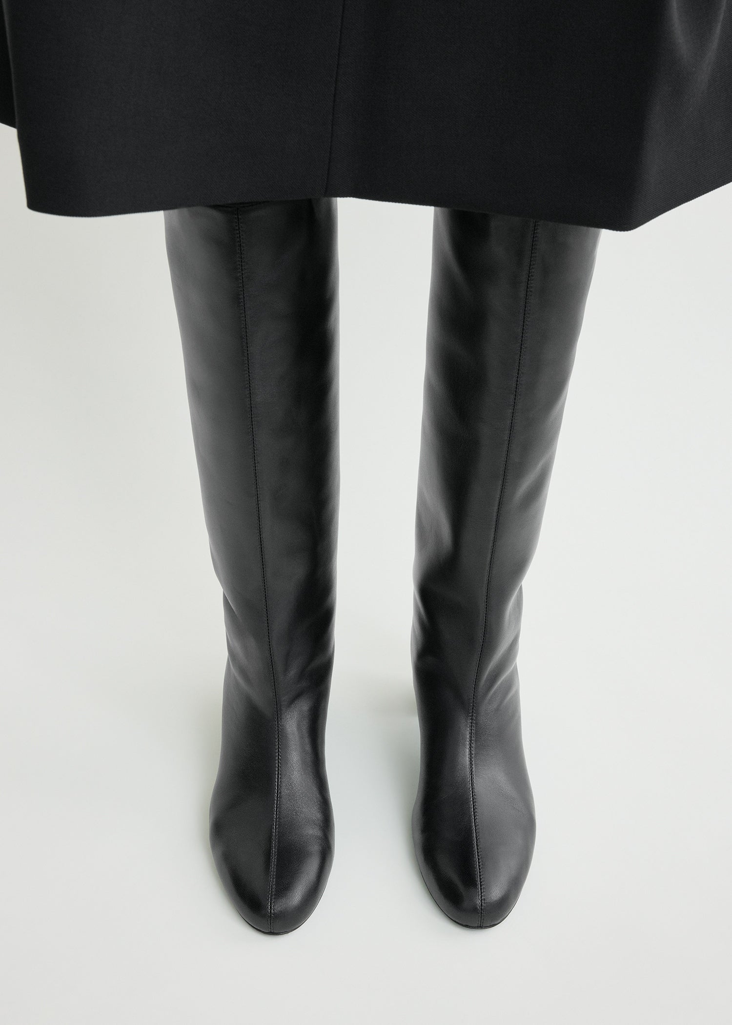 Downtown nappa knee-high boots black