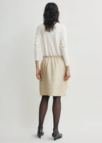 Striped mini skirt beige/brown