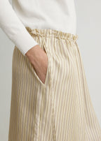 Striped mini skirt beige/brown