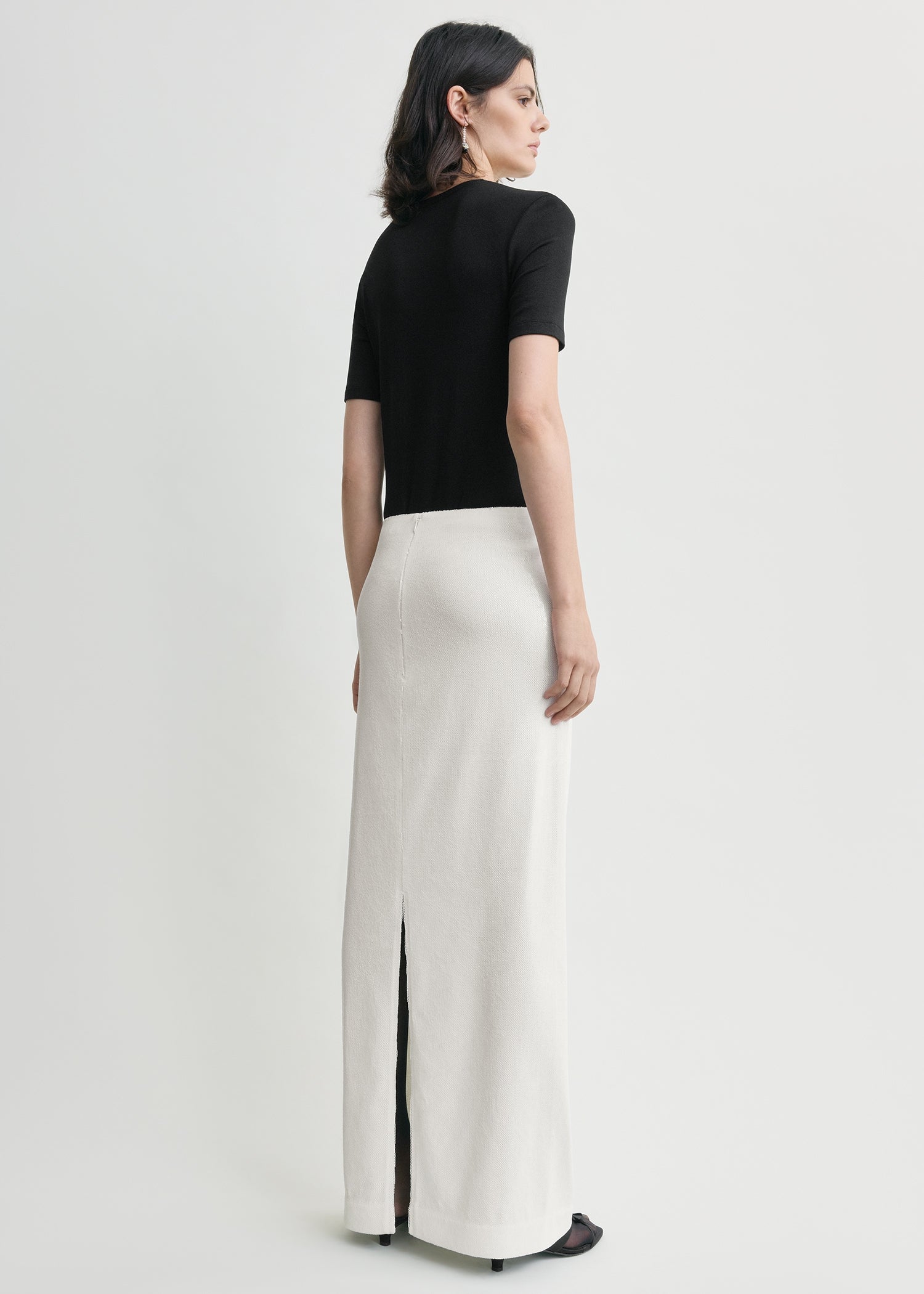 Sequin skirt white