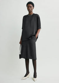 Twill suit skirt charcoal
