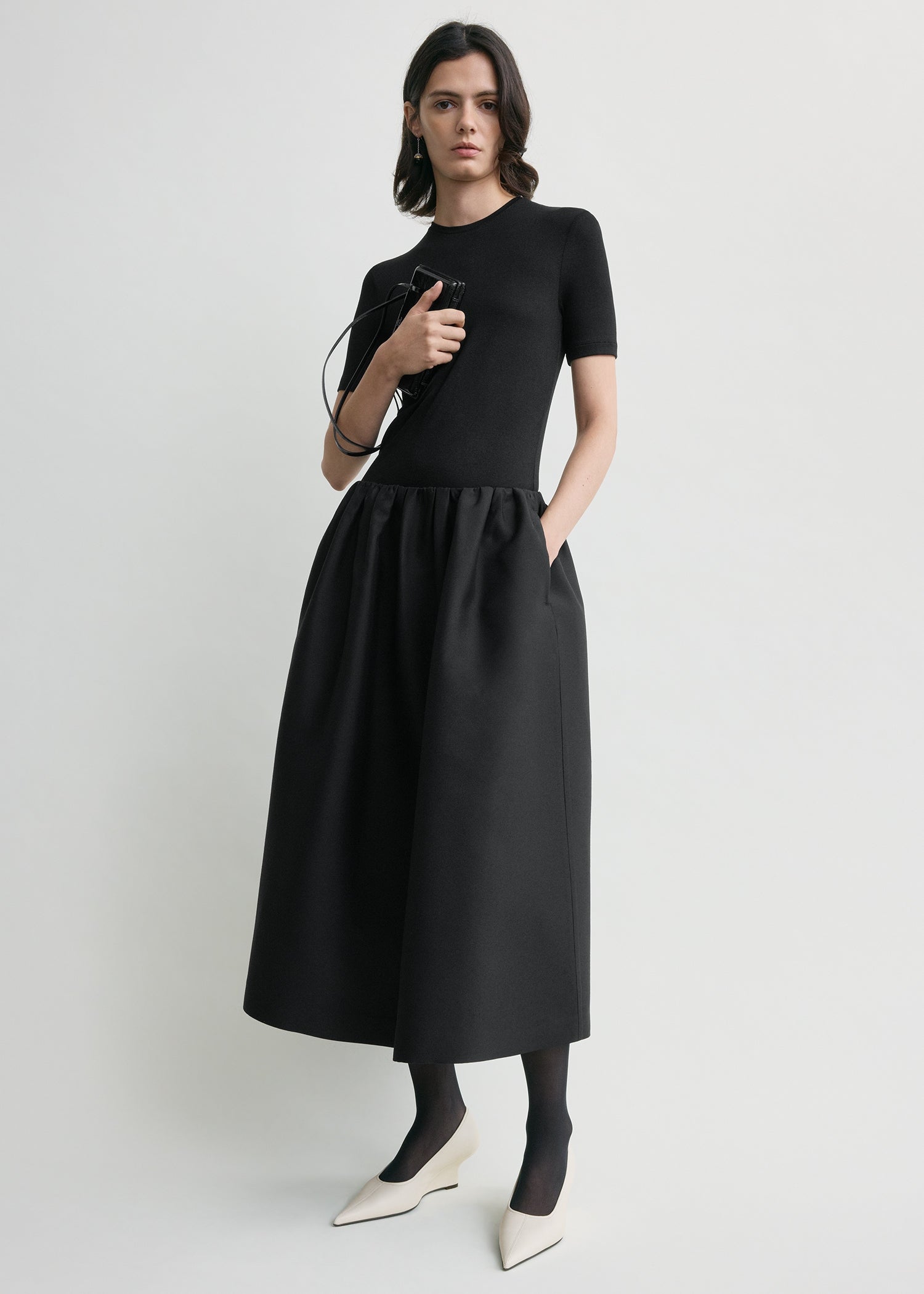 Gathered evening skirt black – TOTEME