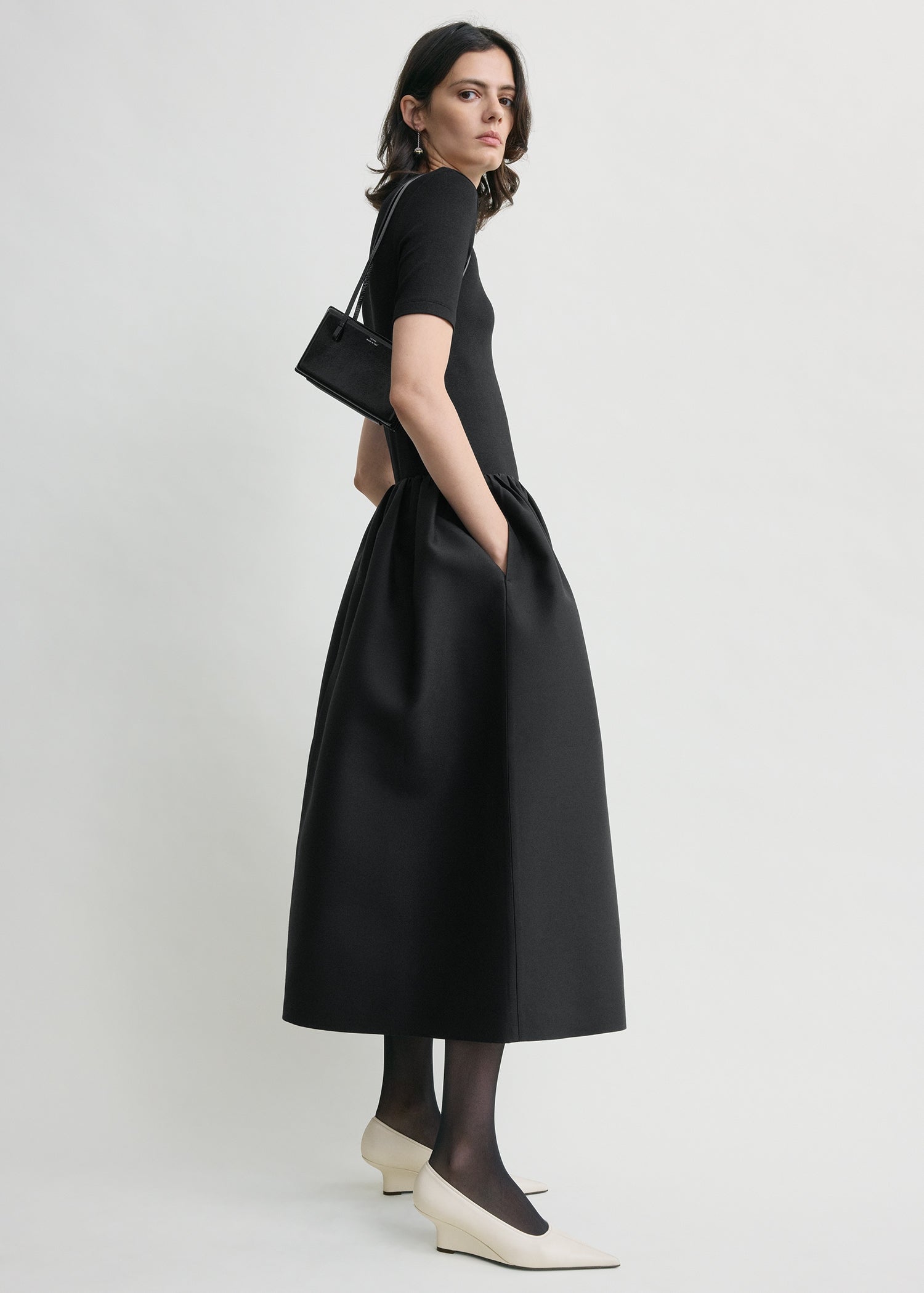 Gathered evening skirt black – TOTEME