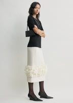 Petal skirt ecru