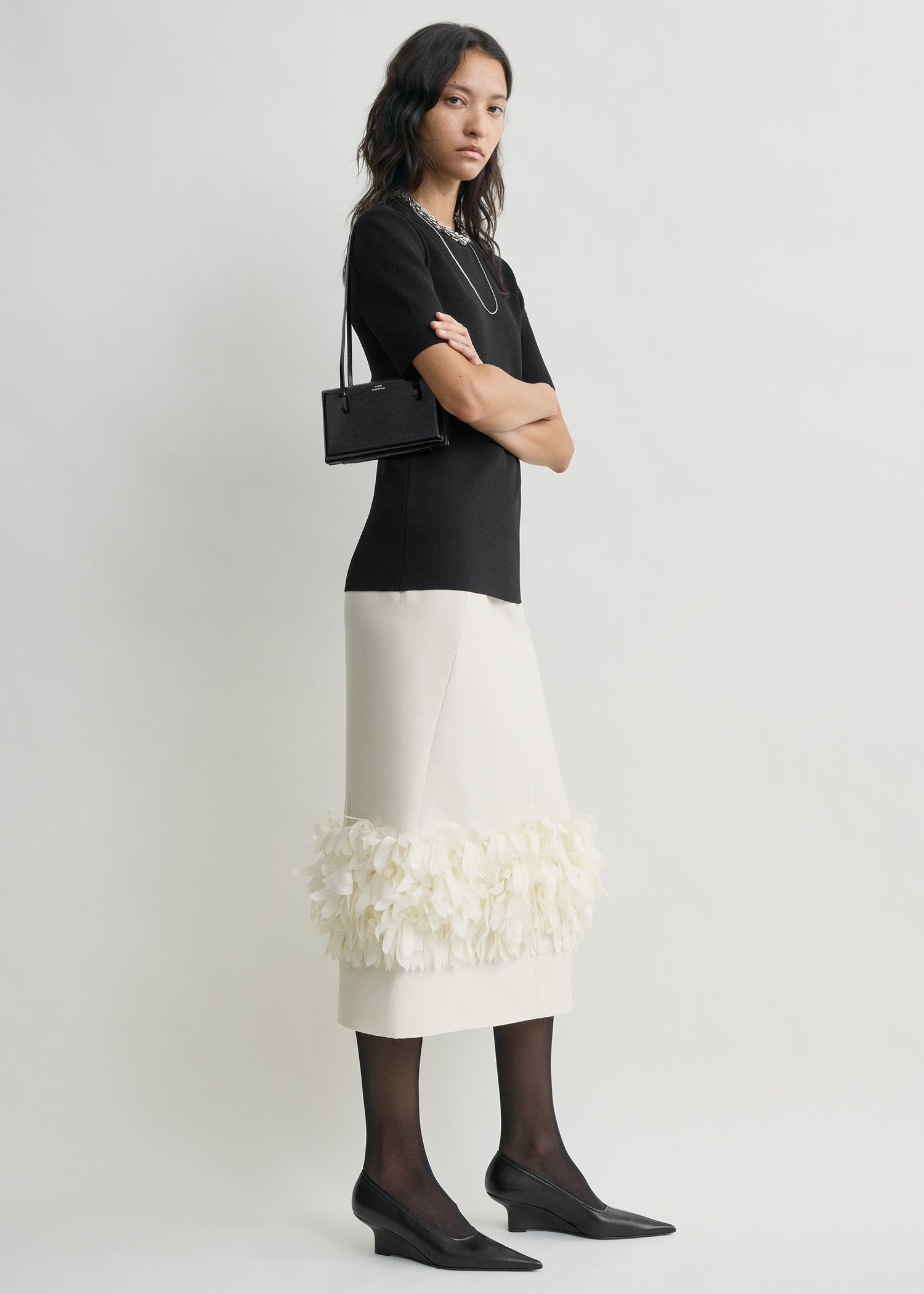 Petal skirt ecru
