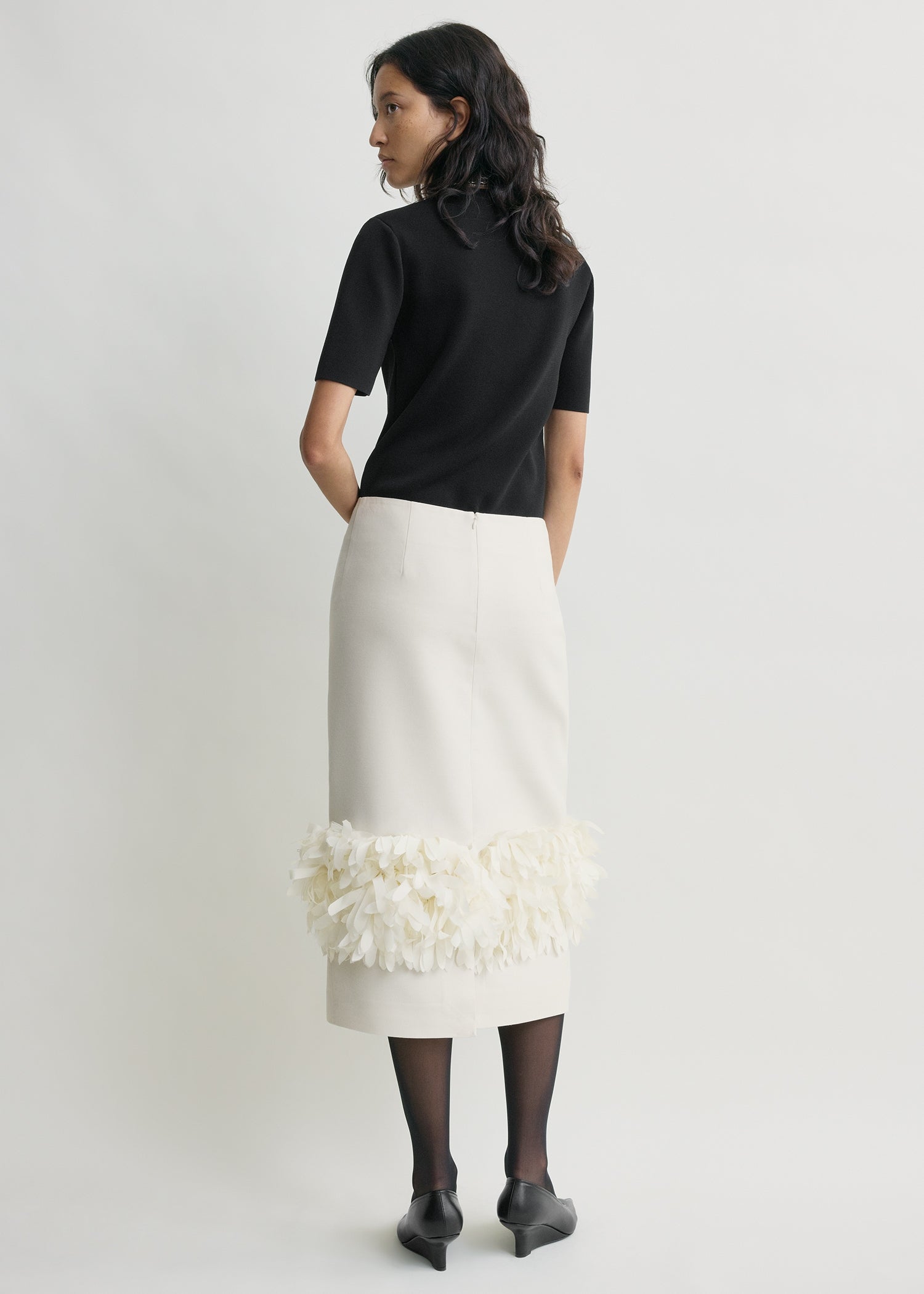 Petal skirt ecru