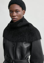 Funnel alpaca-blend neck warmer black