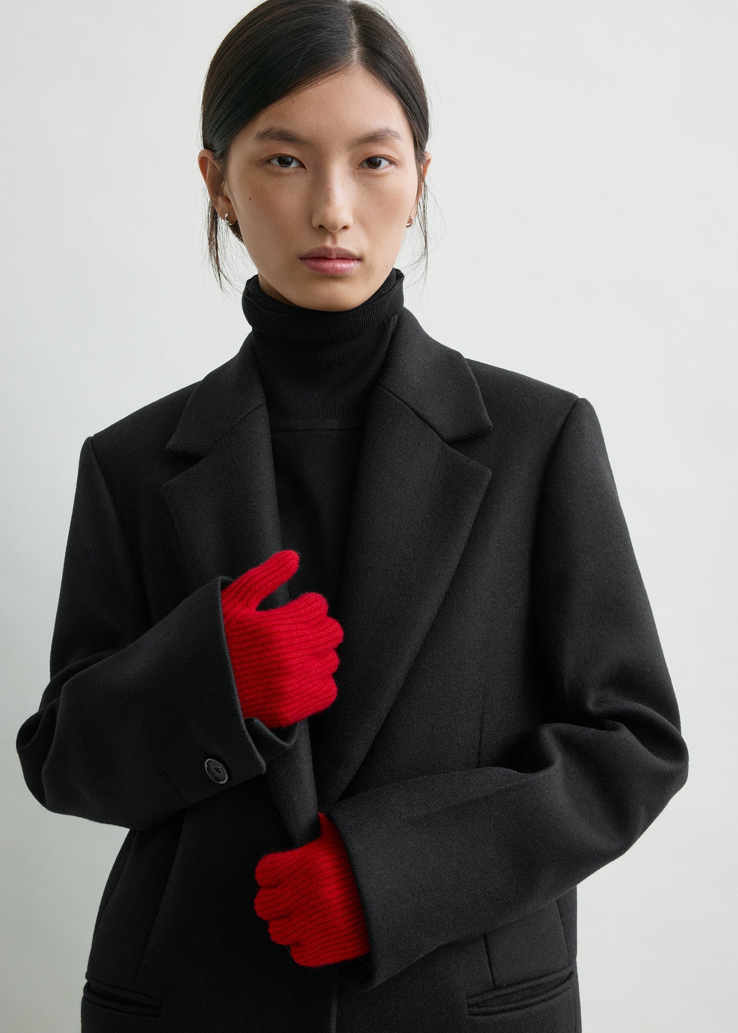 Cashmere gloves poppy
