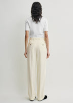 Pleat trousers off-white