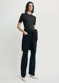 Straight cord trousers navy