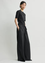 Drawstring dinner trousers black