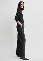 Cropped suit trousers washed black