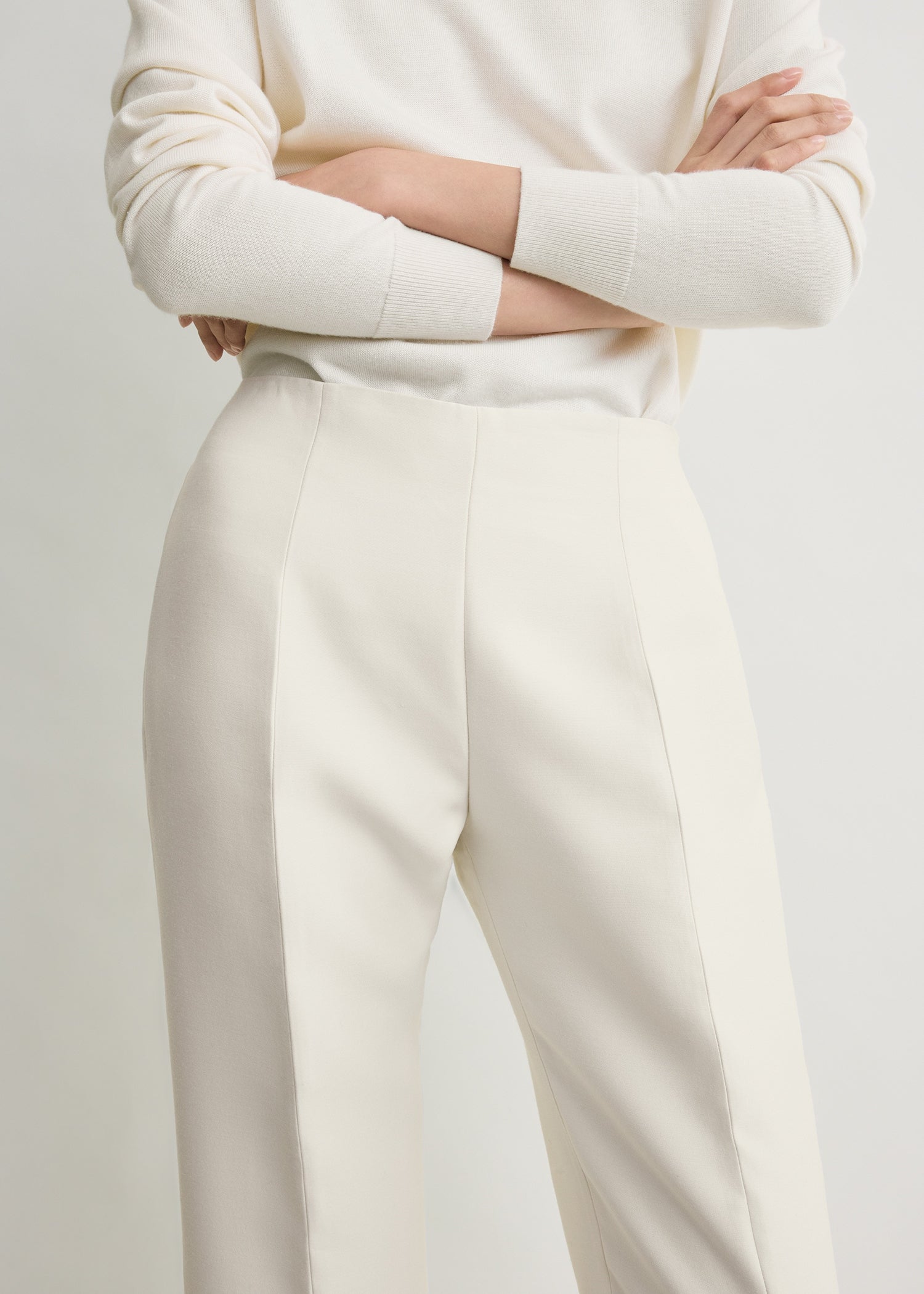 Slim evening trousers ecru