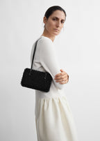 Cocktail bead-embroidered bag black