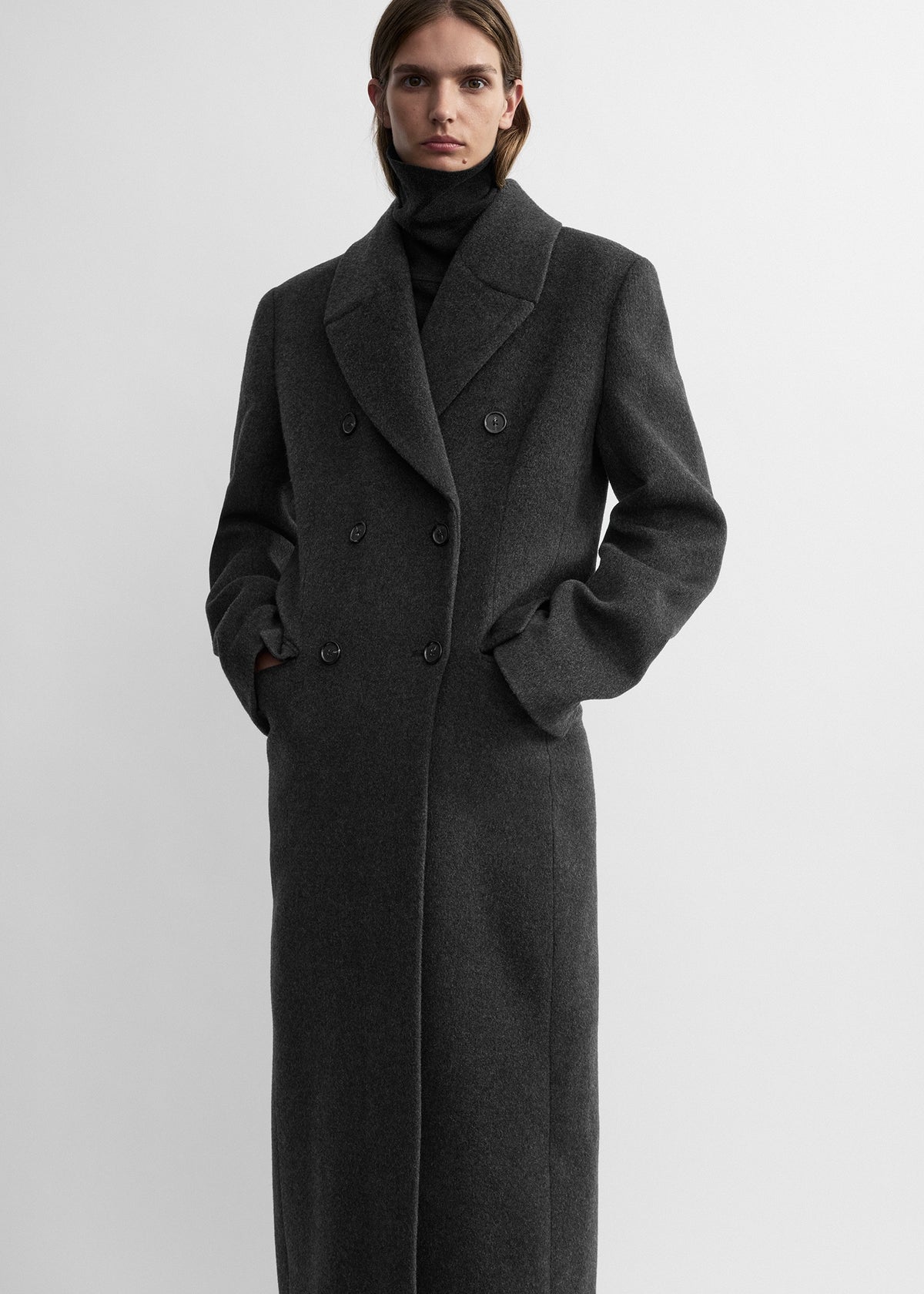 Broad coat charcoal