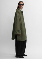 Car coat washed army green