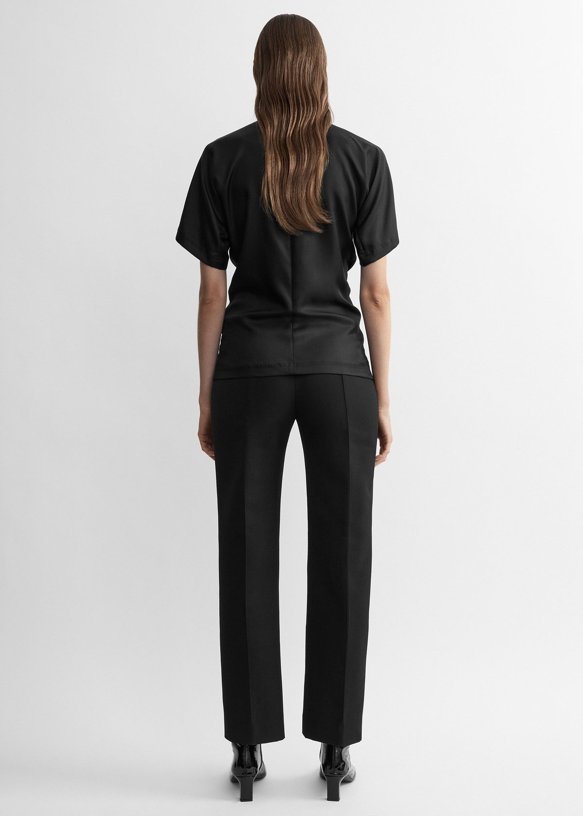 Slim evening trousers black