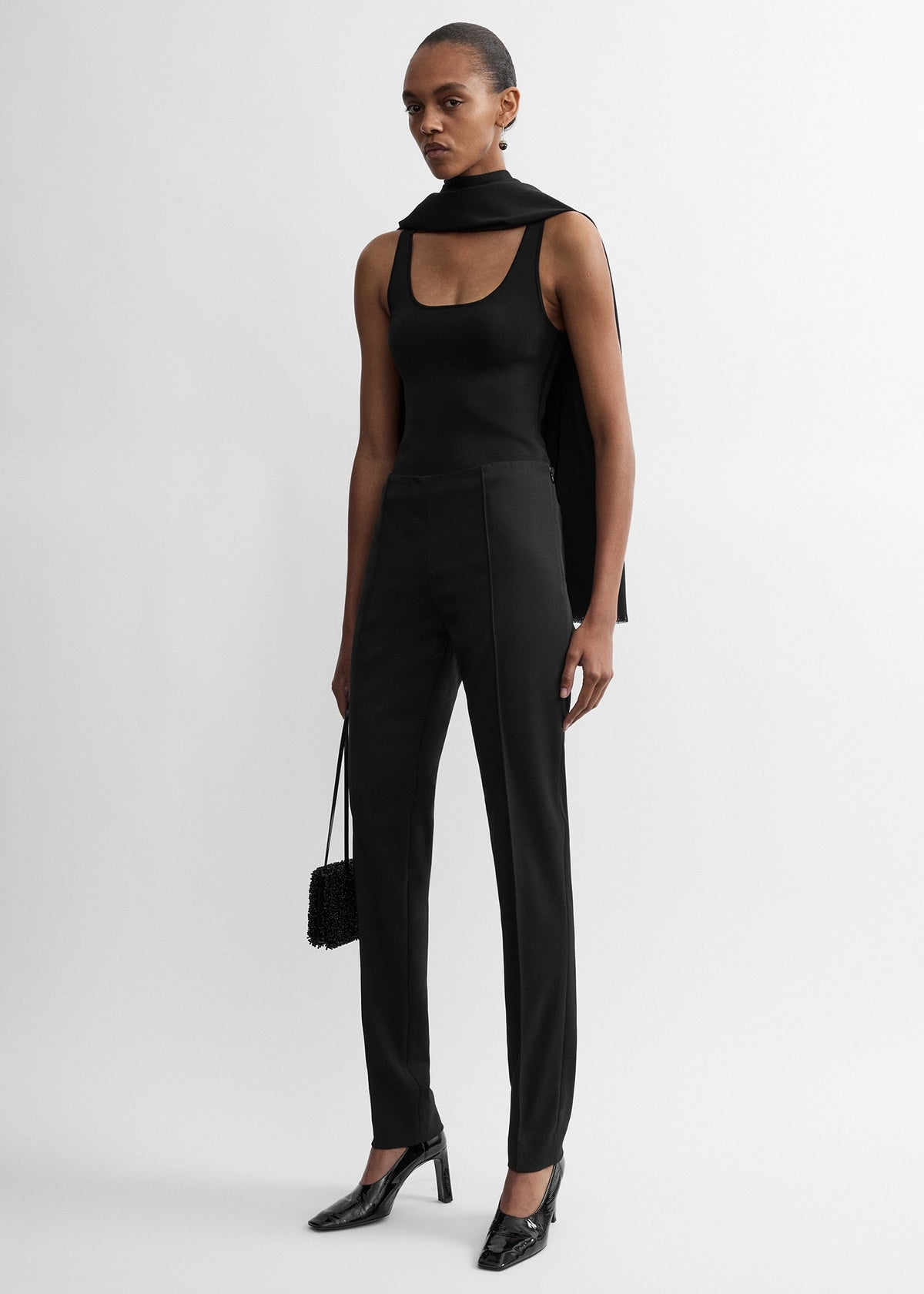 Slim stretch trousers black
