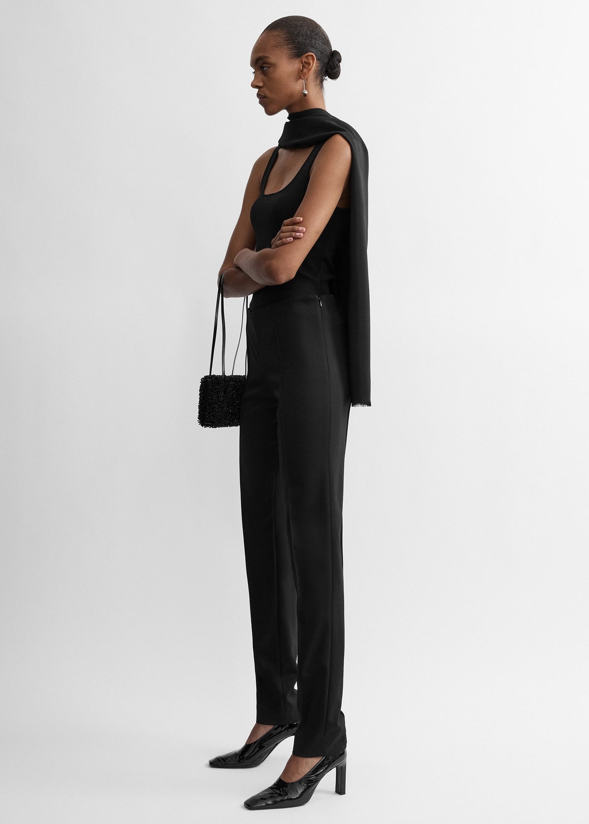 Slim stretch trousers black