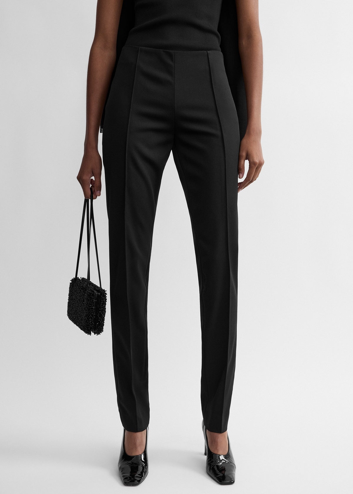 Slim stretch trousers black