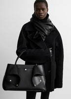 Mercer leather tote black/red