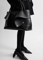 Mercer leather tote black/red
