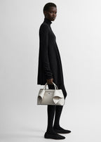 Small mercer leather tote stone/red