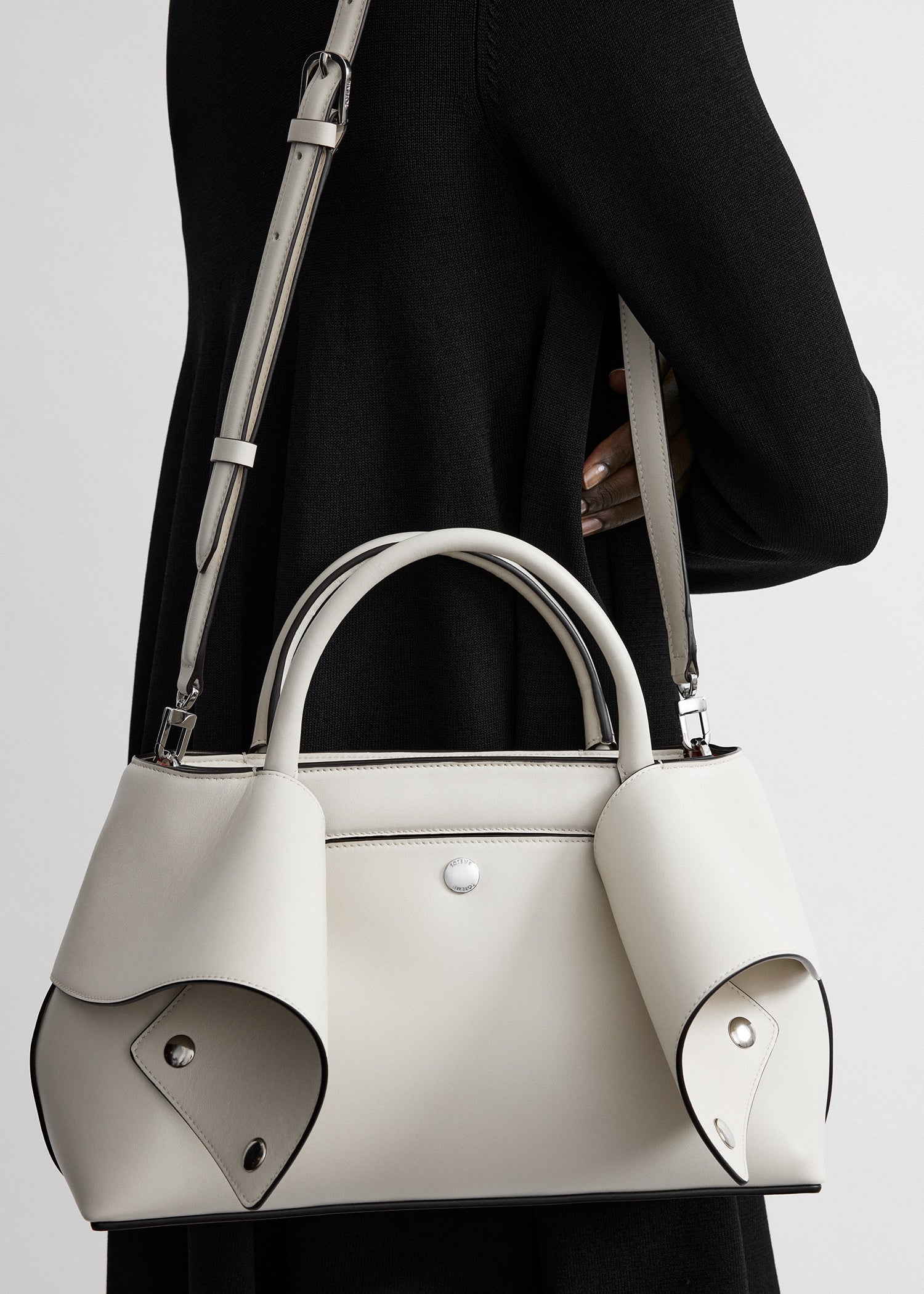 Small mercer leather tote stone/red