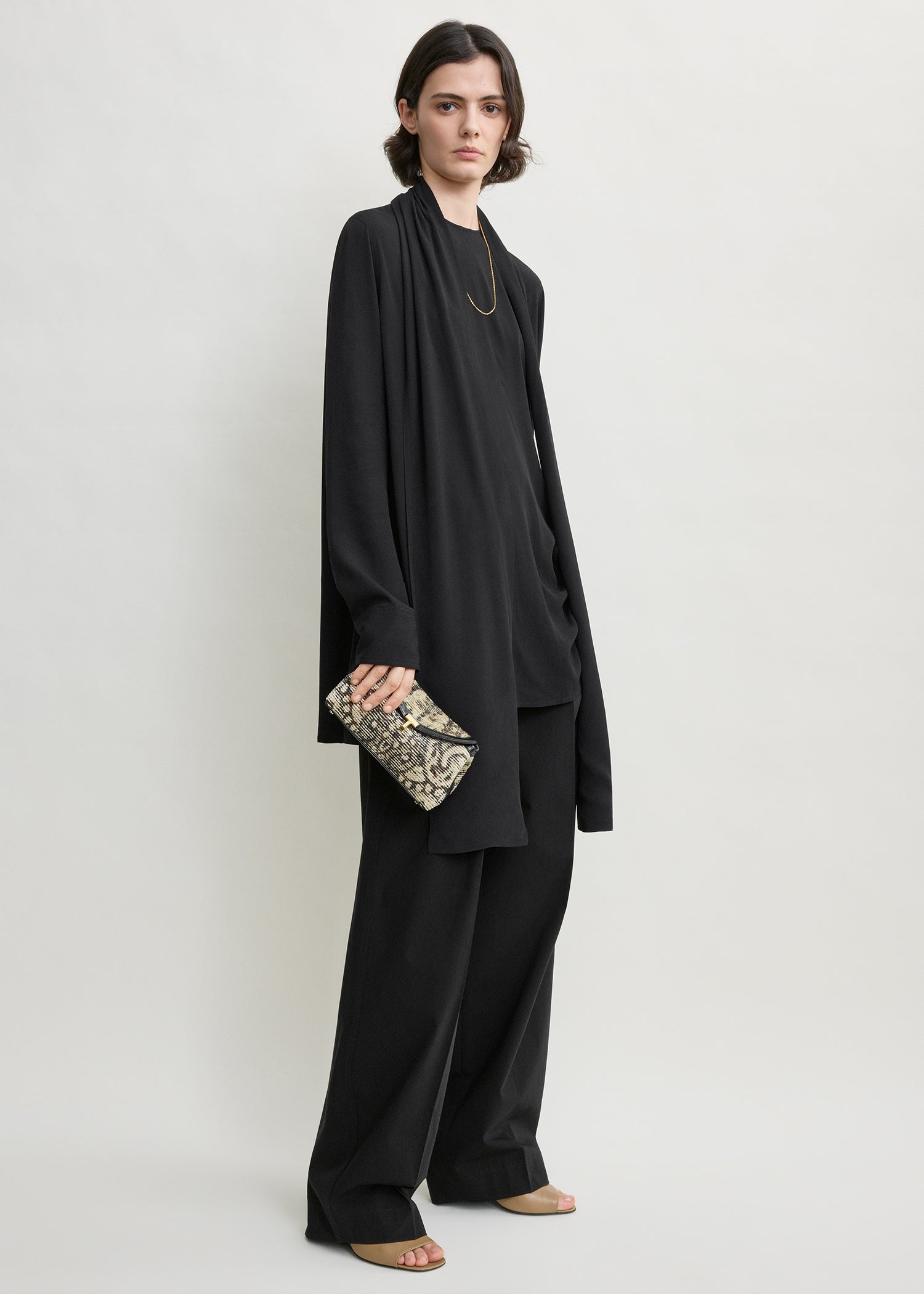 Mini T-lock paisley clutch rye/black