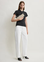 Clip canvas clutch beige/black
